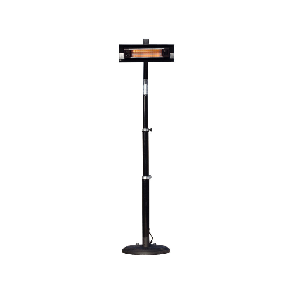 Fire Sense Black Powder Coated Steel Telescoping Offset Pole Mounted Infrared Patio Heater | 02678