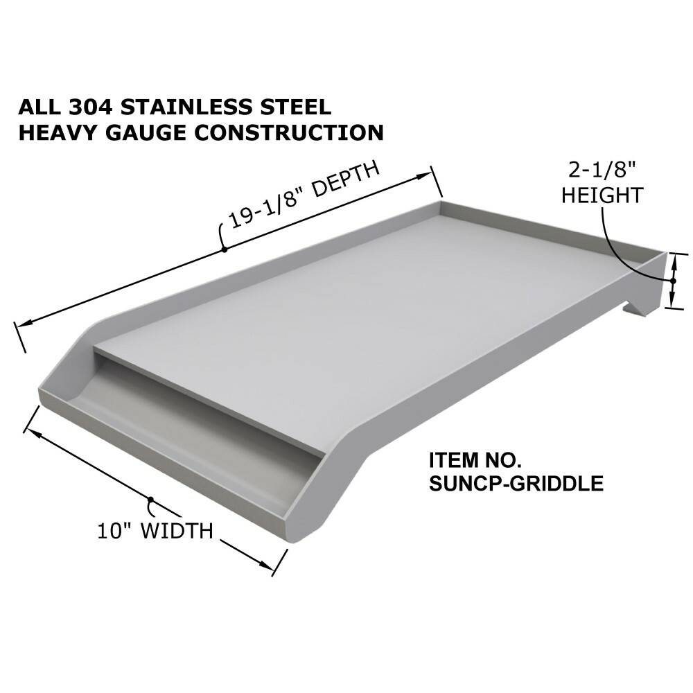 Sunstone Grills Sunstone® Solid Steel Powder Coated Griddle-SUNCP-GRIDDLE