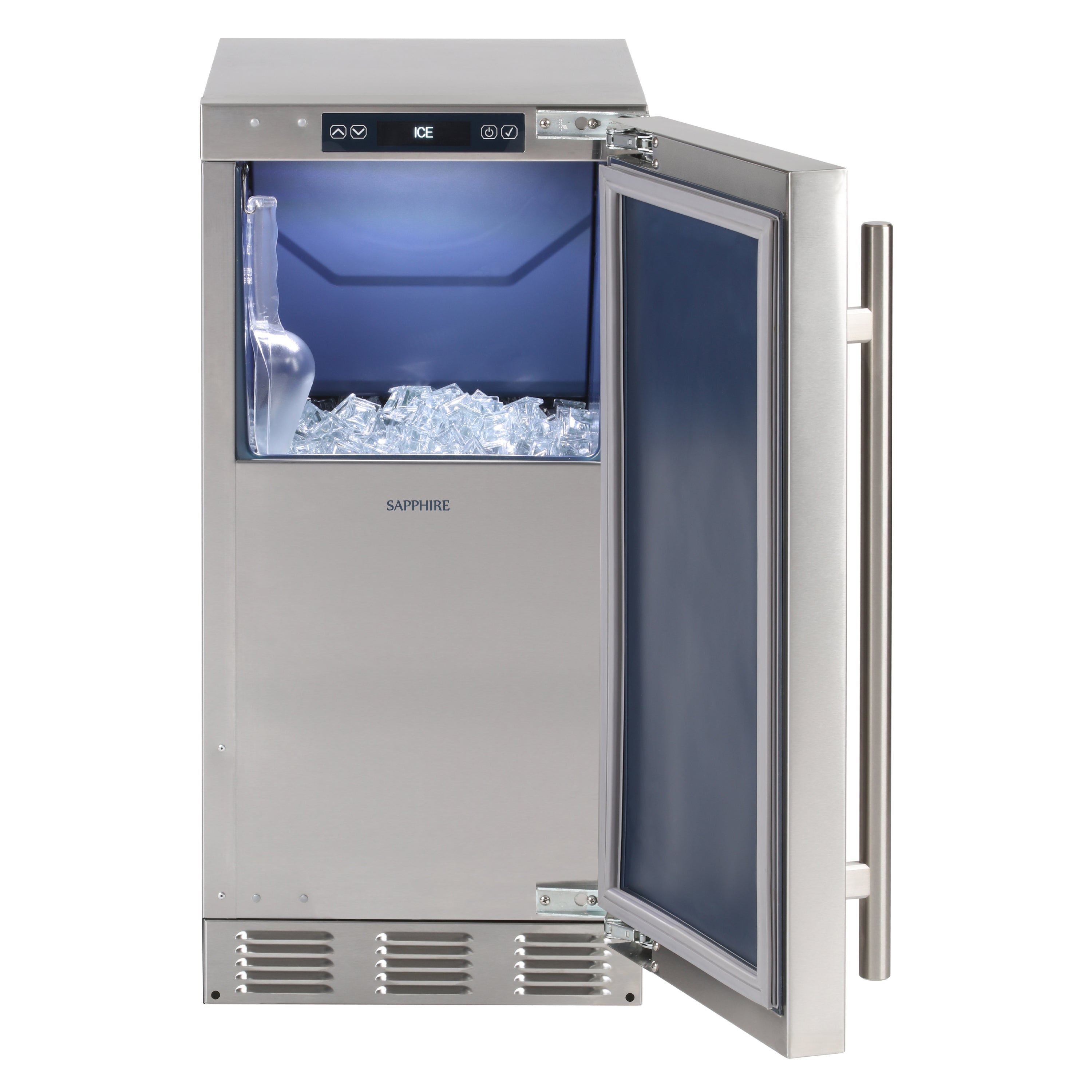 Sapphire Appliances Clear Ice Machine ADA Height | Indoor Square Cube Ice Maker