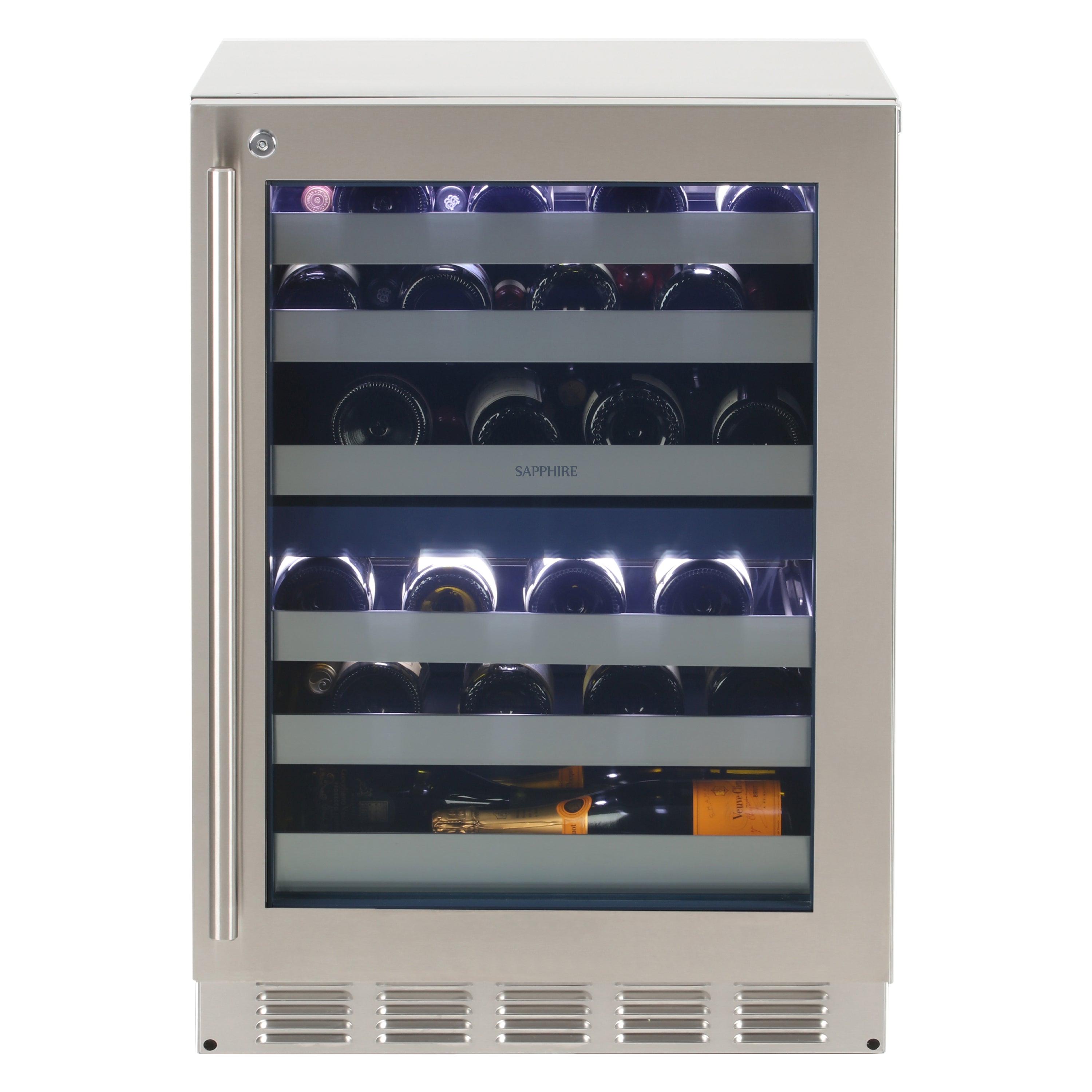 Sapphire Appliances Wine Refrigerators | Indoor 24" Dual Zone Wine Refrigerator