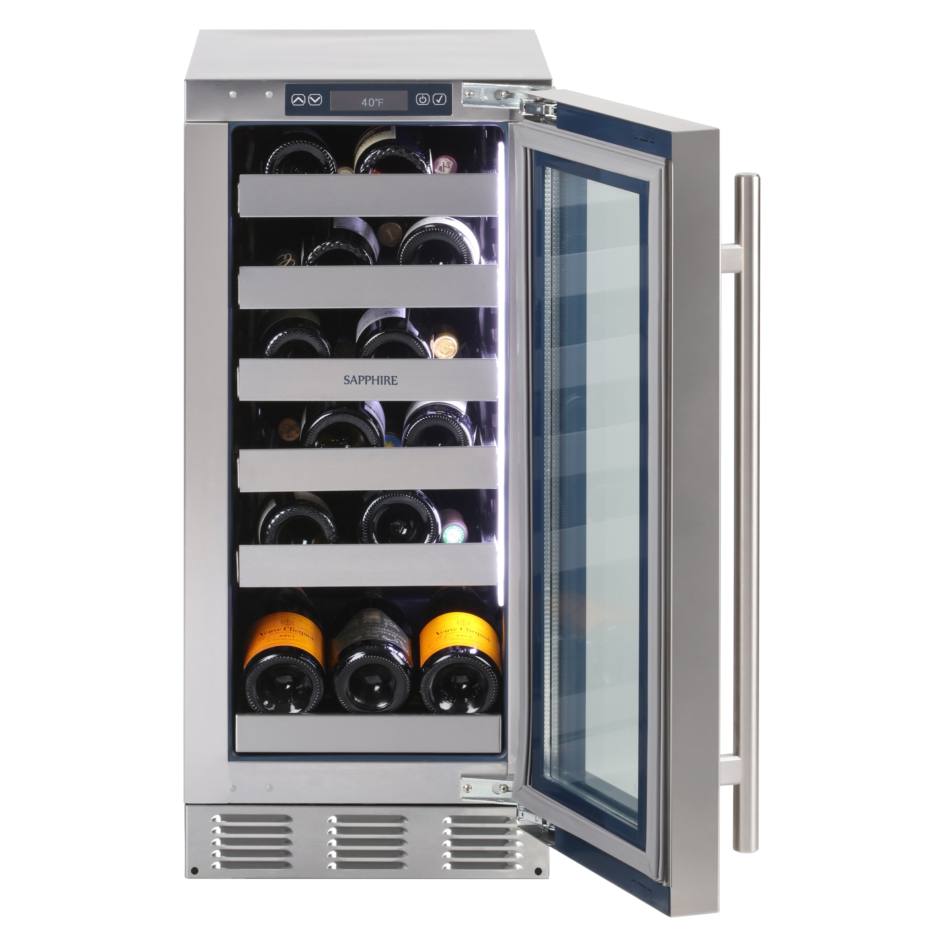 Sapphire Appliances Wine Refrigerators | Indoor 15" Single Zone Wine Refrigerator