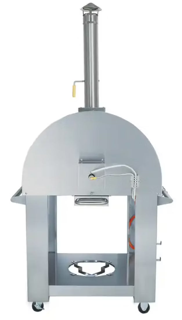 Kokomo 32 Inch Dual Fuel Gas or Wood Fired Stainless Steel Pizza Oven-KOPIZZAOVENLP/NG