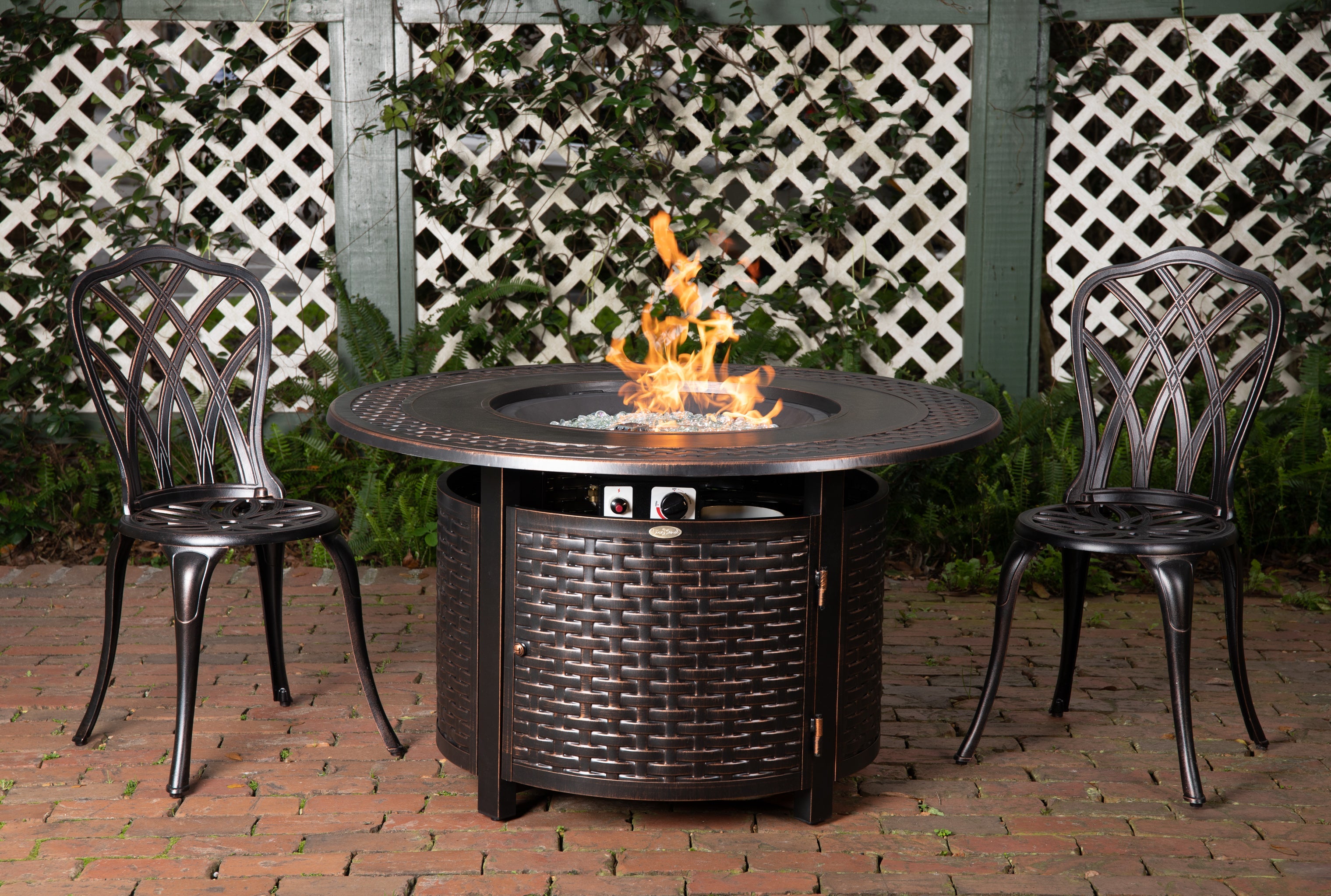 Fire Sense Bellante Woven Aluminum LPG Fire Pit | 62195