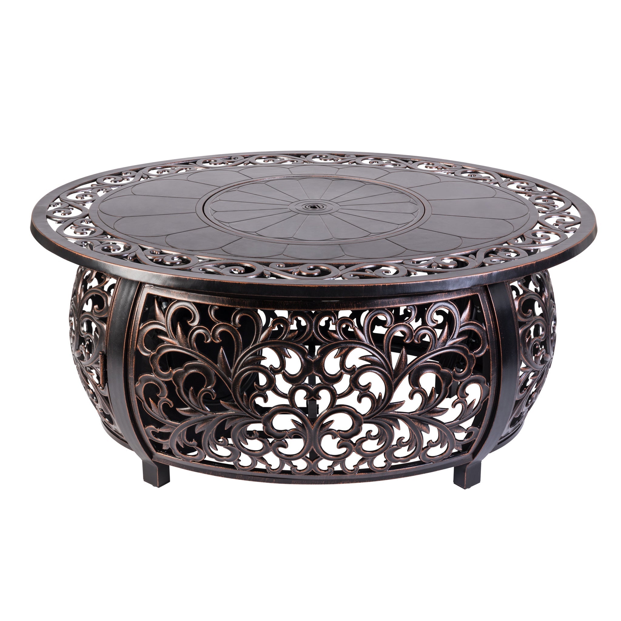 Fire Sense Toulon Oval Aluminum LPG Fire Pit | 62198