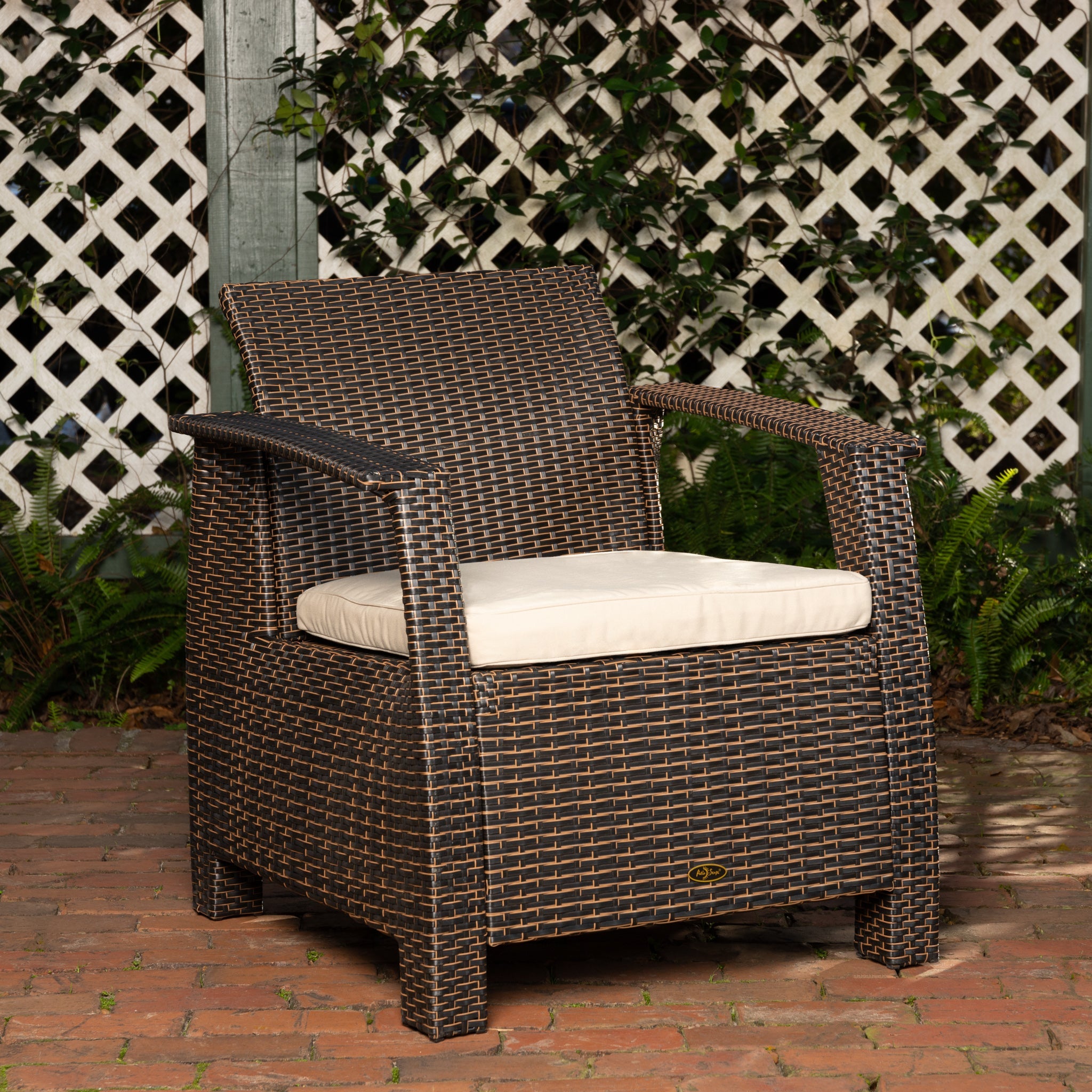 Balkene Home Bondi Deluxe Armchair in Mocha Wicker | 62775
