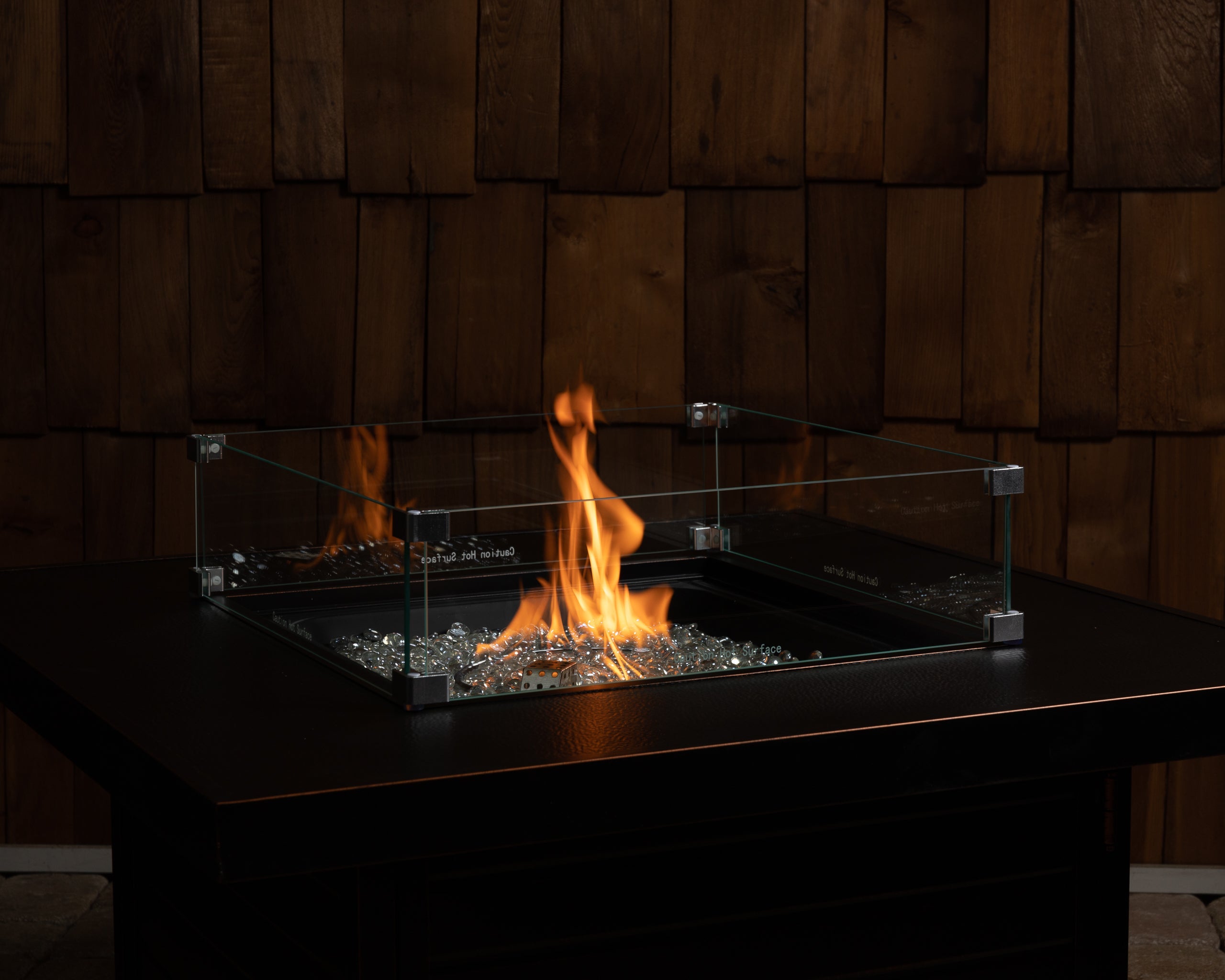 Fire Sense Tempered Glass Wind Guard for Square Fire Pits | 63247