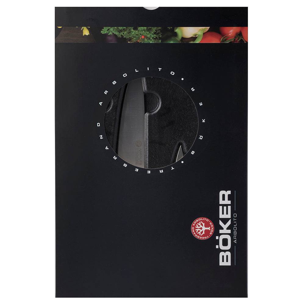 BOKER Premiun Meat Fork, Carving & Steak Knives & Sharpening Tool Set | KF02