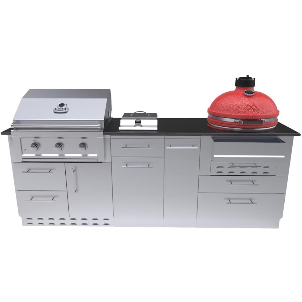 Sunstone KAMADO 8 Ft Cabinet Island Package in Natural Gas - SCPKAMADO-NG