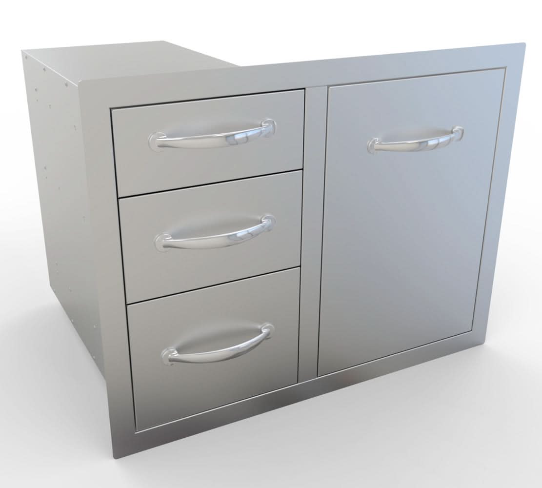 Sunstone Classic Triple Drawer & Liquid Propane Gas Tank Storage - A-LPCTD30