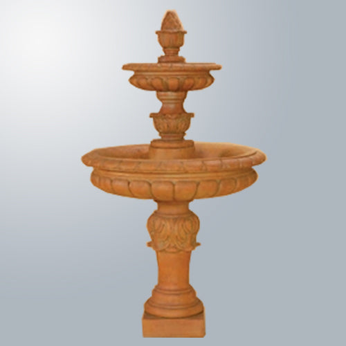Elegant Acanto Two-Tiered Fountain for a Serene Outdoor Oasis