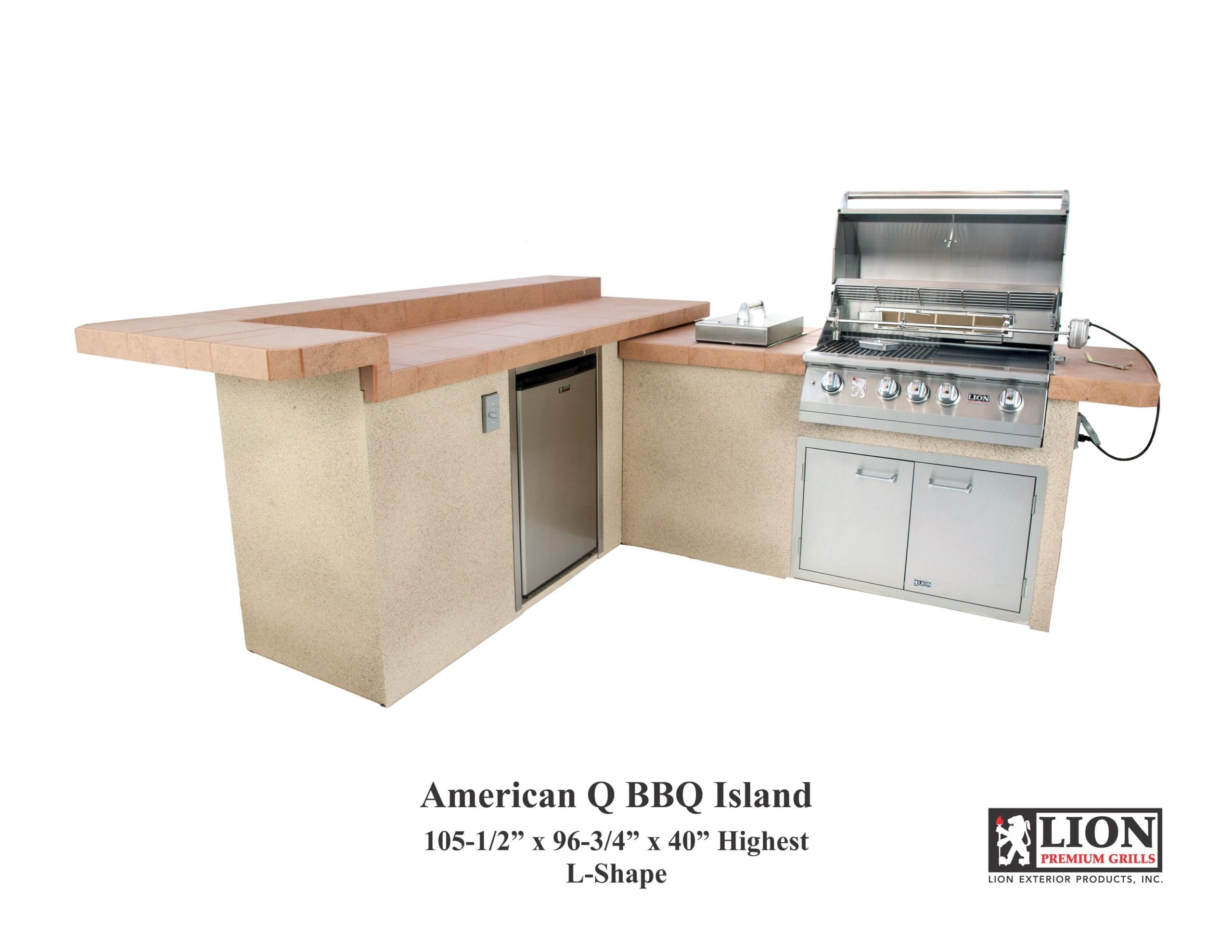 Lion Premium Grills American Q BBQ Island- American Q