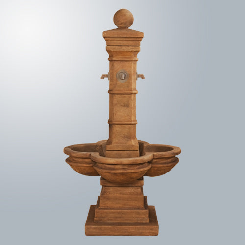 Elegant Avignon Courtyard Fountain with Stylish Concrete Spouts