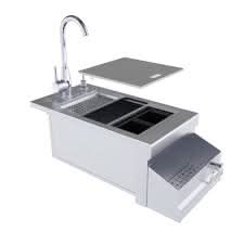 Sunstone Ruby Stainless Steel Built In Bar - B-RBC14