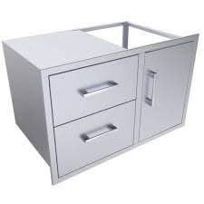 Sunstone 36" Beveled Style Double Drawer & Door Combo w/Removable Support Frame - BA-DDC36