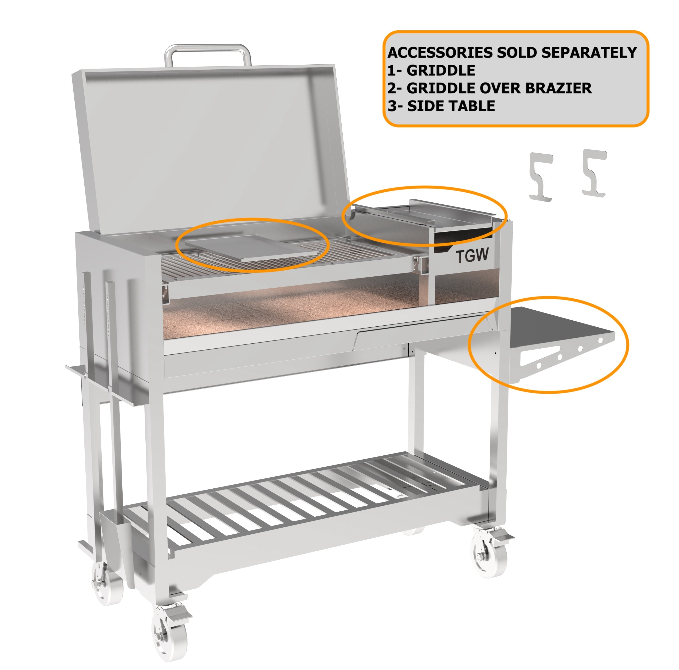 Tagwood BBQ Argentine Wood Fire & Charcoal Gaucho Grill | BBQ18SS--