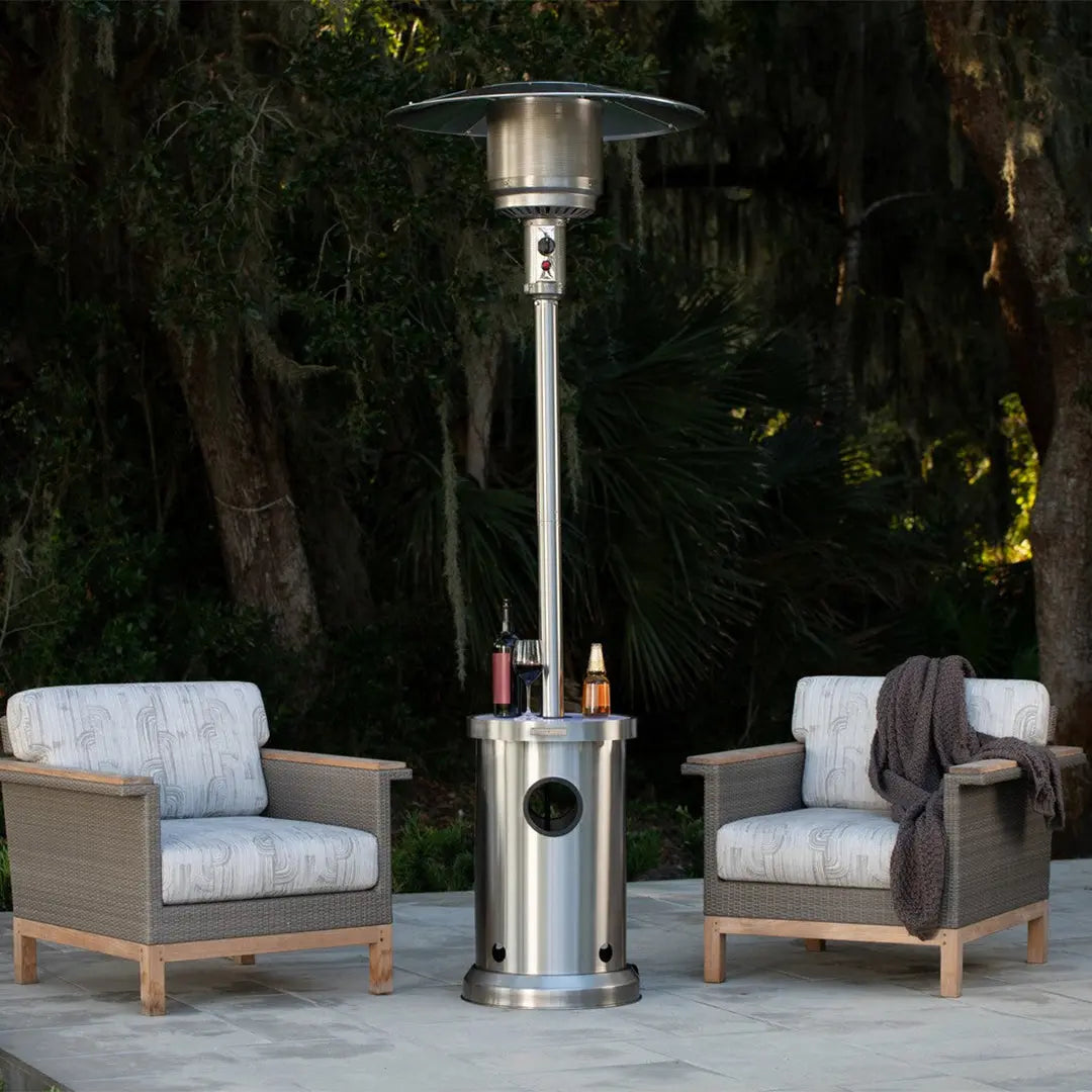Fire Sense Stainless Steel Patio Heater with LED Table | 65046