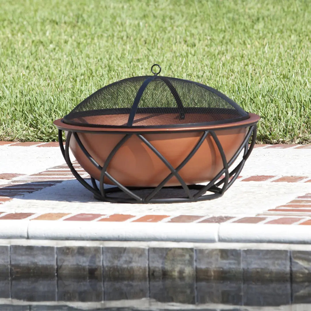 Fire Sense Barzelonia Round Copper Look Fire Pit | 62241