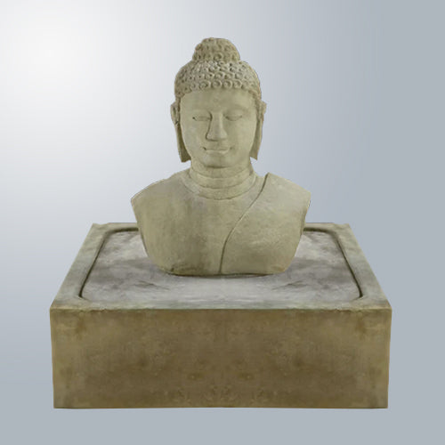 Serene Buddha Bust Water Fountain