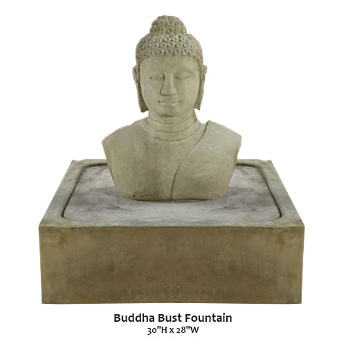 Serene Buddha Bust Water Fountain