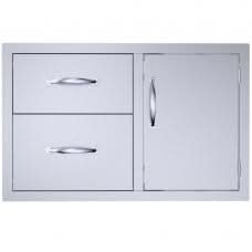 Sunstone 36" Classic Series Flush Style Double Drawer & Door Combo - C-DDC36