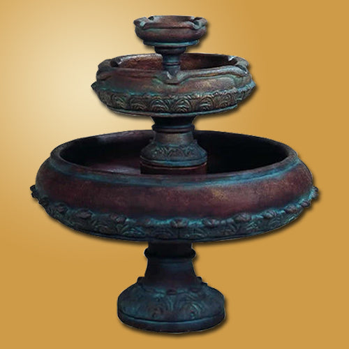 Elegant Capri Three-Tier Outdoor Water Fountain for Tranquil Relaxation
