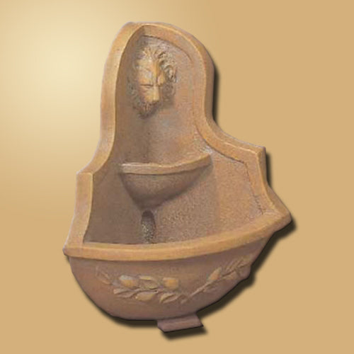 Majestic Deruta Lion Corner Wall Fountain