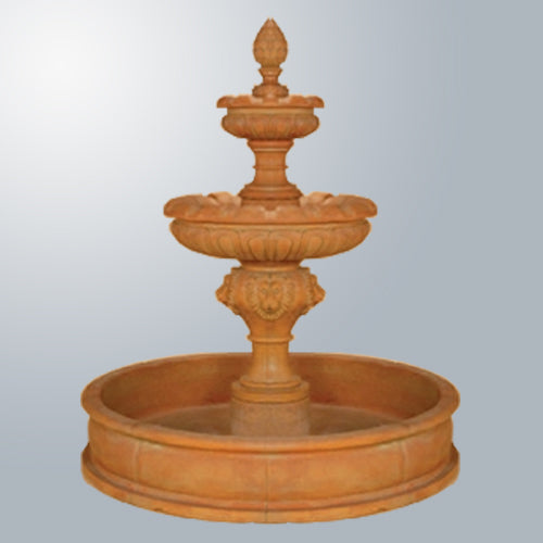 Majestic Empiro Lion Two-Tier Water Feature Fountain