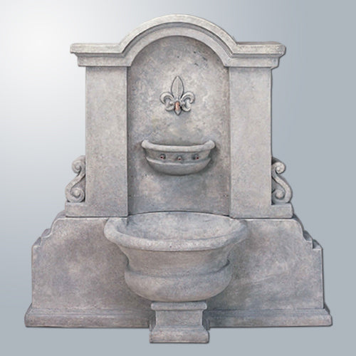 Elegant Flaminia Fleur De Lis Outdoor Wall Water Fountain