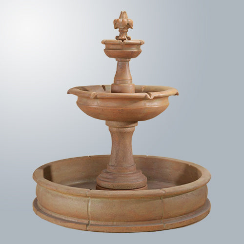 Elegant Fleur De Lis Water Fountain for Tranquil Gardens