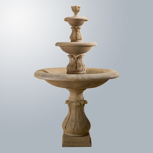 Elegant Folium Three-Tier Fountain with Short Spacers