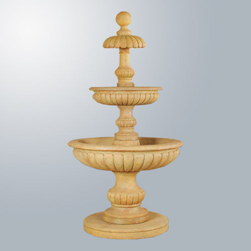 Elegantly Designed Three-Tier Outdoor Water Fountain by Fontanone