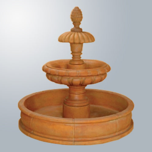 Elegant Fortino Two-Tier Pond Fountain for Serene Outdoor Spaces