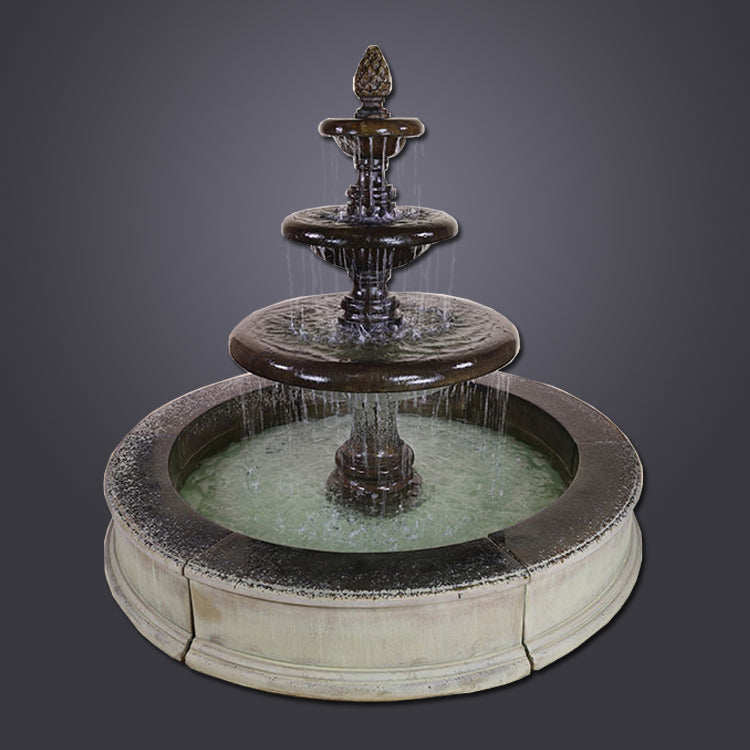 Stunning Grand Newcastle Three-Tier Fountain for Effortless Pond Elegance