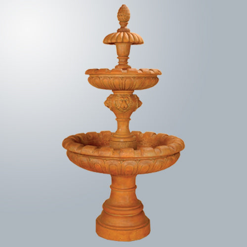 Elegant Grimaldi Lion Three-Tier Water Fountain
