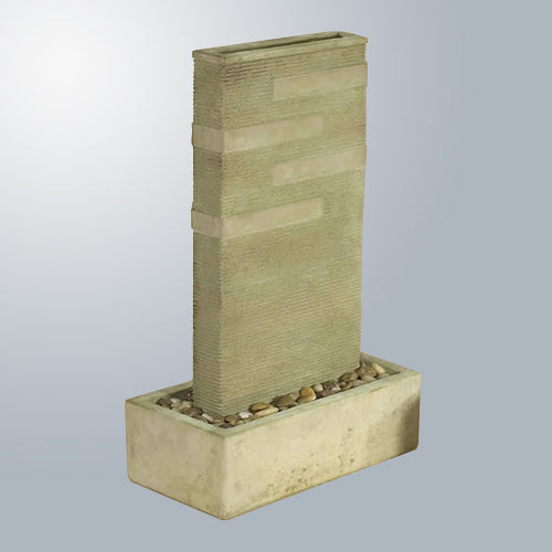 Elegant Grooved Fountain for a Tranquil Outdoor Ambiance