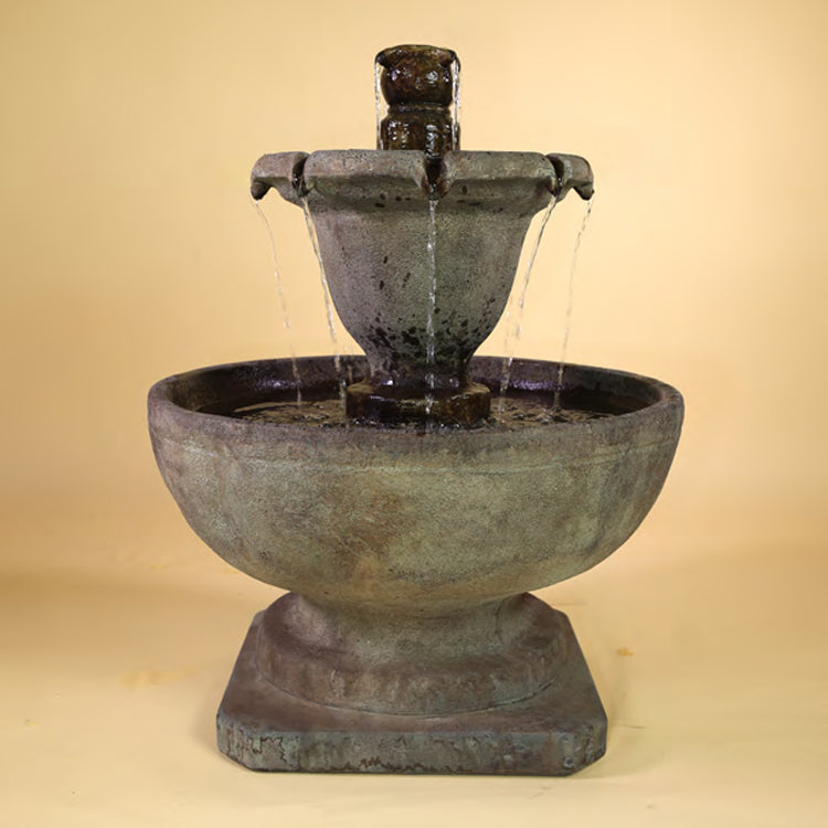 Elegantly Designed Two-Tier Hortus Fountain for Outdoor Serenity