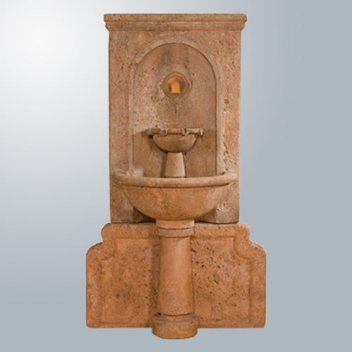 Elegant Imperia Antica Wall Fountain Featuring a Stunning Concrete Elbow Spout