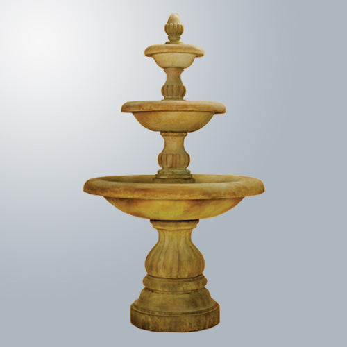 Elegant Isola Three-Tier Water Fountain for Serene Outdoor Ambiance