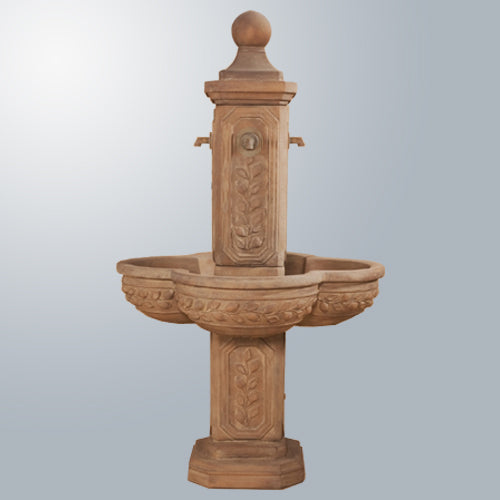 Elegant Limone Courtyard Fountain with Stylish Concrete Spouts