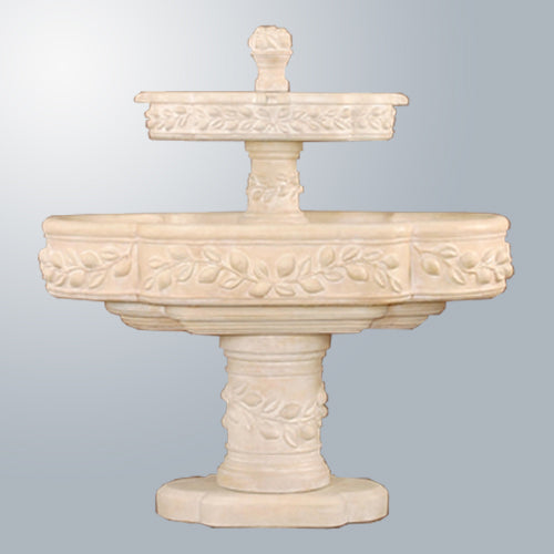 Elegant Two-Tier Outdoor Water Fountain by Limoni Romani