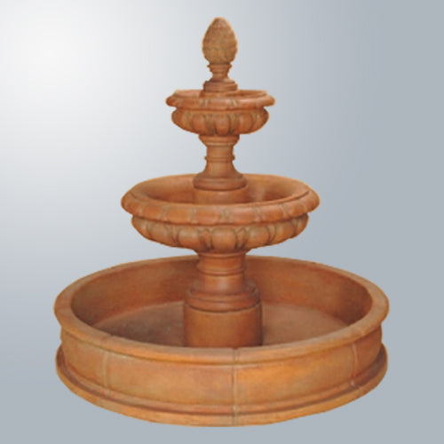 Elegant Two-Tier Lombardina Pond Fountain