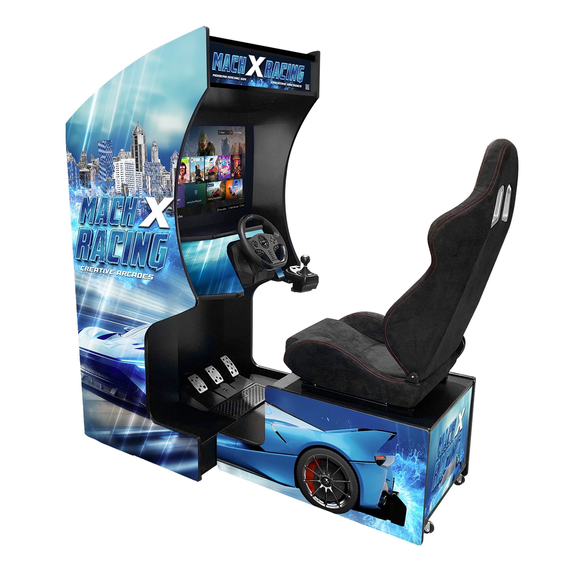 Creative Arcades Modern Racing Sim Machine | Wifi Compatible Sim Racing Arcade-3-4 Week Lead Time