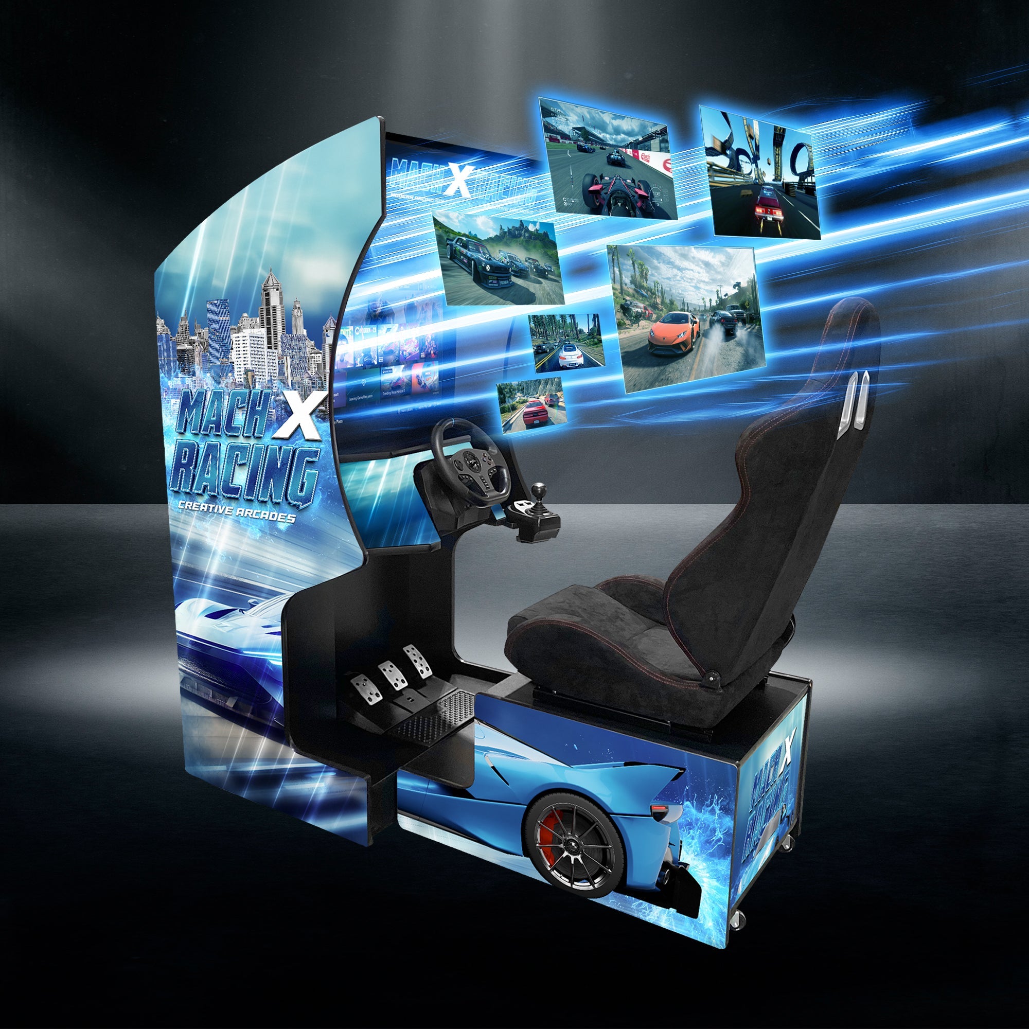 Creative Arcades Modern Racing Sim Machine | Wifi Compatible Sim Racing Arcade-3-4 Week Lead Time