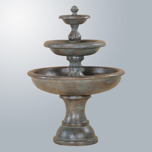 Elegant Mantova Three-Tiered Fountain for Timeless Outdoor Charm