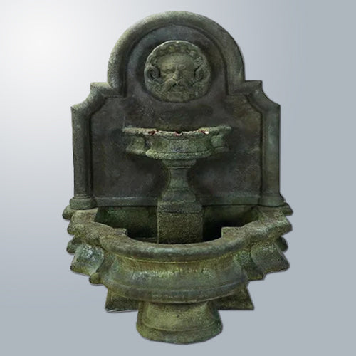 Elegant Mascaron Outdoor Wall Water Fountain