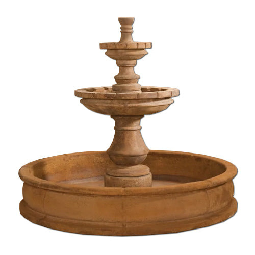 Elegant Montefalco Two-Tier Pond Fountain for Stunning Outdoor Ambiance