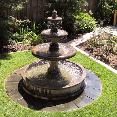 Elegant Newcastle Three-Tier Pond Fountain for Your Outdoor Oasis