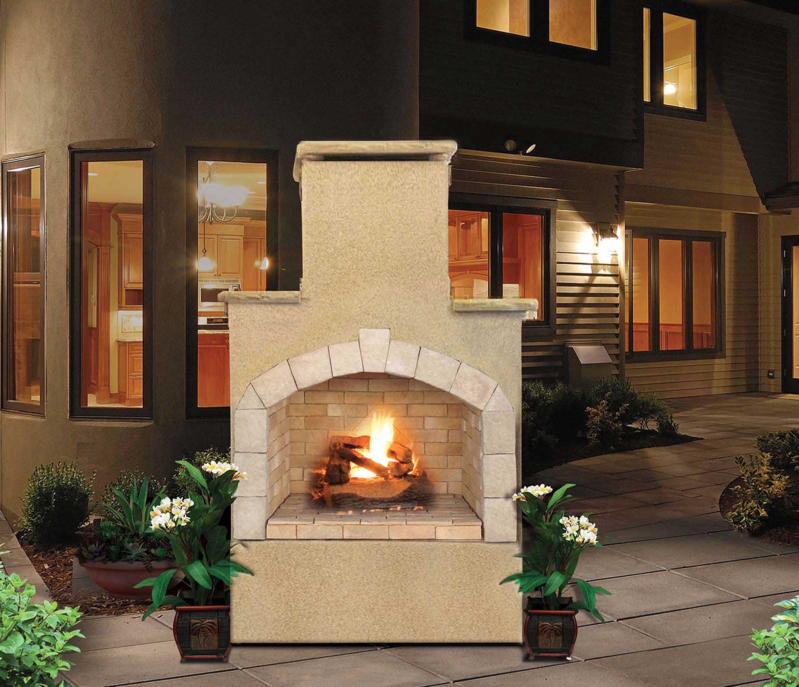 Cal Flame 48-Inch Outdoor Fireplace FRP908-1