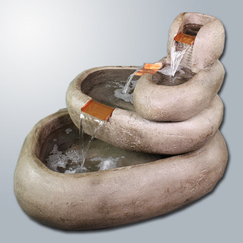 Serene Pebble Falls Water Fountain