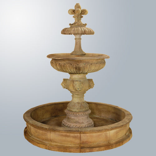 Majestic Piazza Veneta Outdoor Fountain Featuring Lion Statues – Perfectly Designed for Your Pond